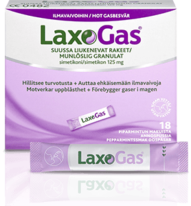 LAXOGAS®, hellävarainen apu turvotukseen ja ilmavaivoihin